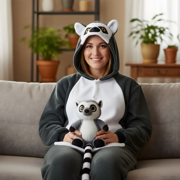 Kigurumi-pyjamas Lemur M 155-165 cm