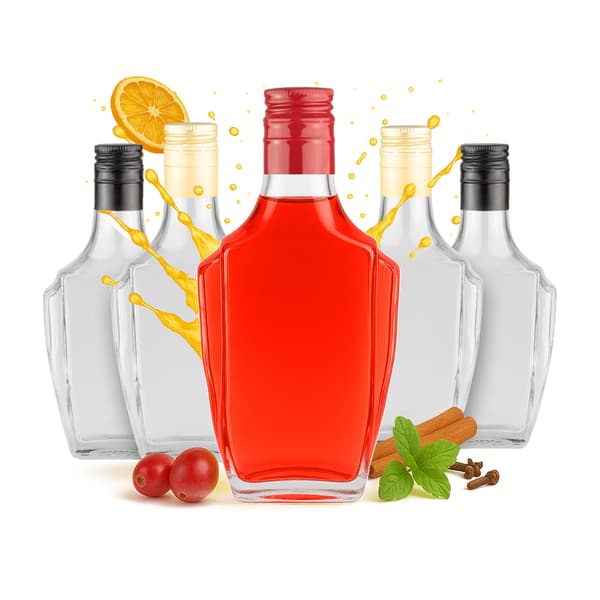20x NOBEL glasflaskor 250ml + kork för likörer, viner, presenter