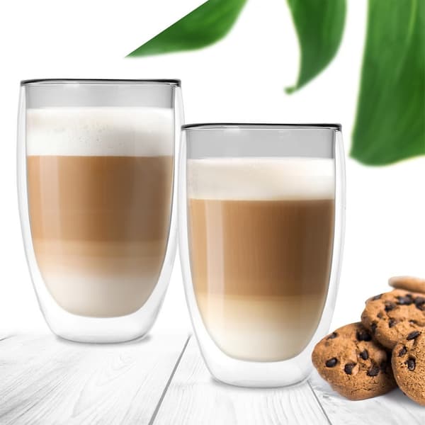 Dobbeltvæggede termiske glas til latte kaffe DOUBLE 460 ml 2 stk.