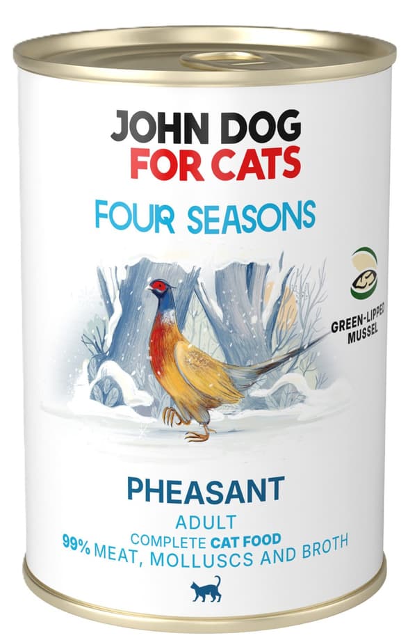 John Dog för katter | Four Seasons | Våtfoder för katter - Fasan 400g