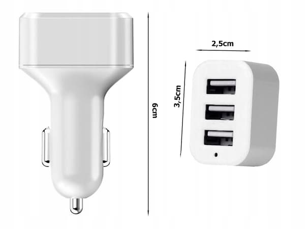 Auton laturi 3 USB (500) GAB_A