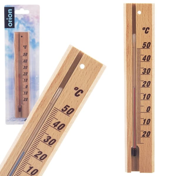 Lämpömittari universaali puinen 20 cm