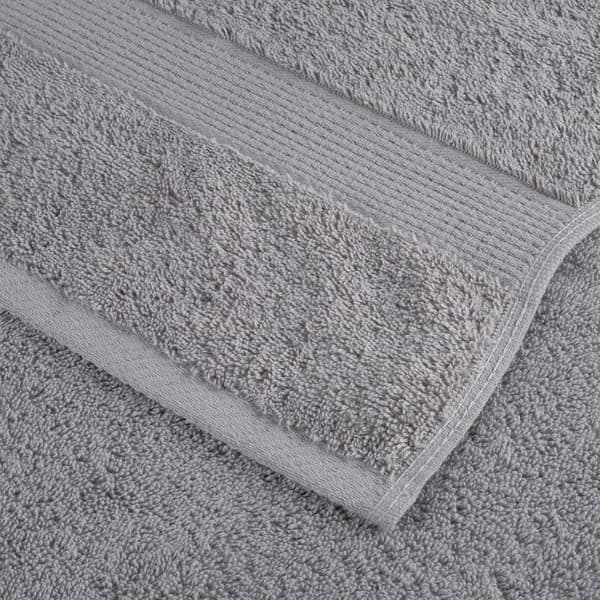 vidaXL Premiumhanddukar SOLUND, 4-pack, Grå, 100x200 cm