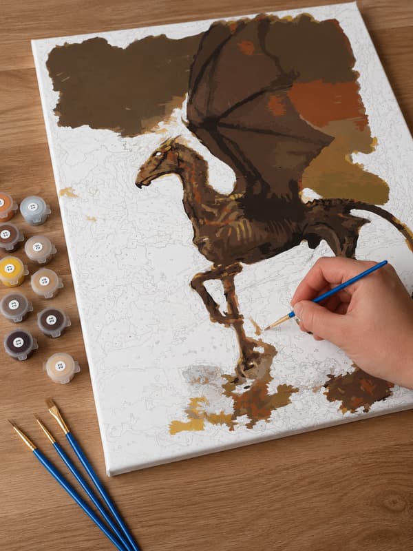 Testrale Harry Potter målning med siffror 40x50 cm