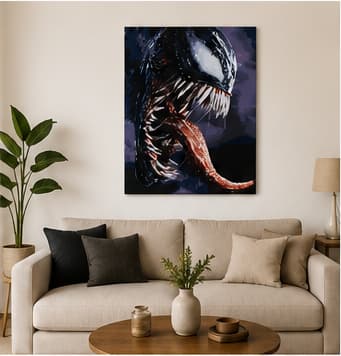 Venom Marvel målning med siffror och ram 40x50 cm