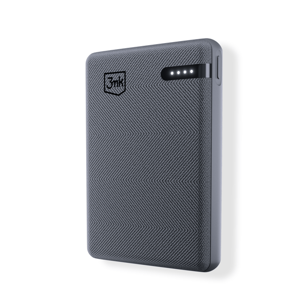 Lisävarusteet - 3mk Taskuvirtalähde 5 000 mAh 12 W USB 1C - Harmaa