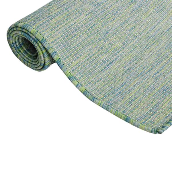 vidaXL Utomhusmatta, plattvävd, 160x230 cm, turkos