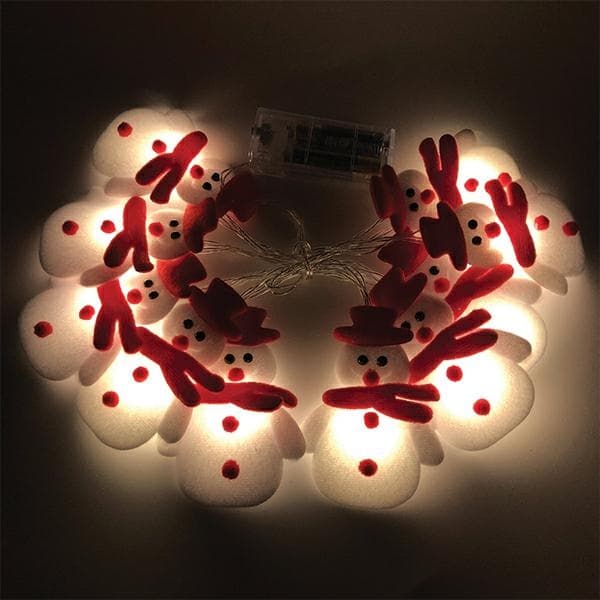 Joulukuusen valot - lumiukot 10 kpl / 165 cm