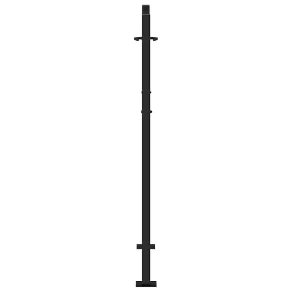 vidaXL havelåge sort 105x130 cm stål lysstruktur