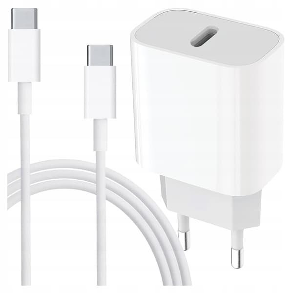 SNABBLADDARE USB-C 20W USB TYP C + KABEL FÖR IPHONE 15 16 PRO 1M