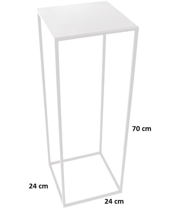 Loft blomsterstander 70cm hvid med 363