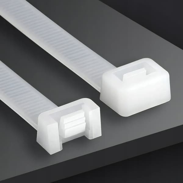 100x kabelbindere, hvide kabelbindere, 4,8 x 400 mm, op til 22 kg