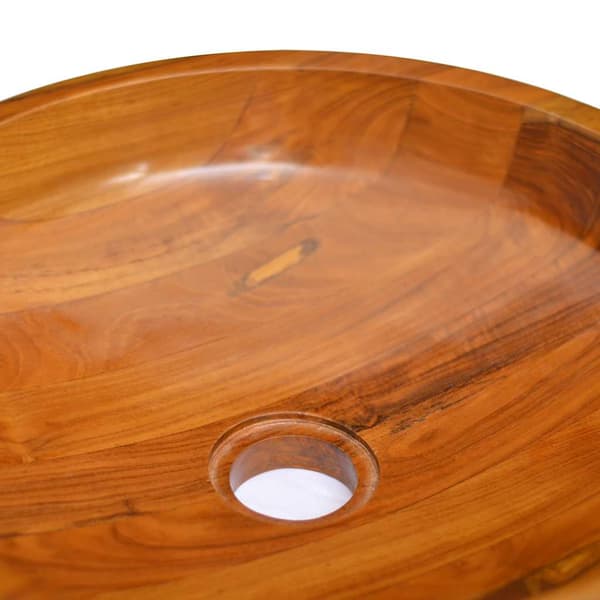 vidaXL håndvask i teaktræ 40x10 cm