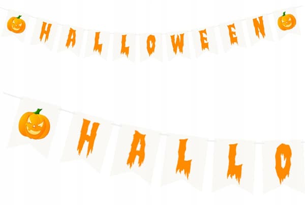 Halloween-setti, ilmapallot, banneri