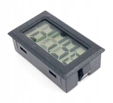 LCD-paneelilämpömittari anturilla, musta