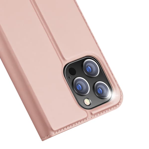 Dux Ducis Skin Pro iPhone 15 Pro Max Etui med Flip og Pung - Lyserød