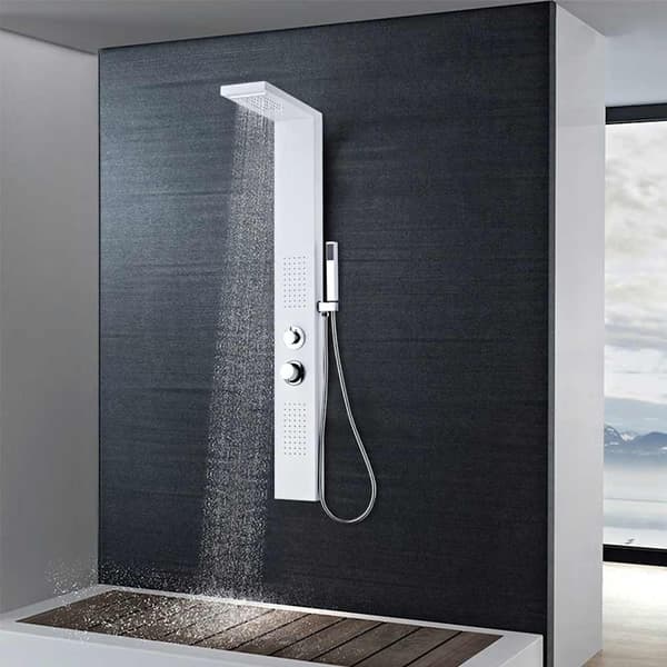 vidaXL Brusepanel Mat Hvid Aluminium