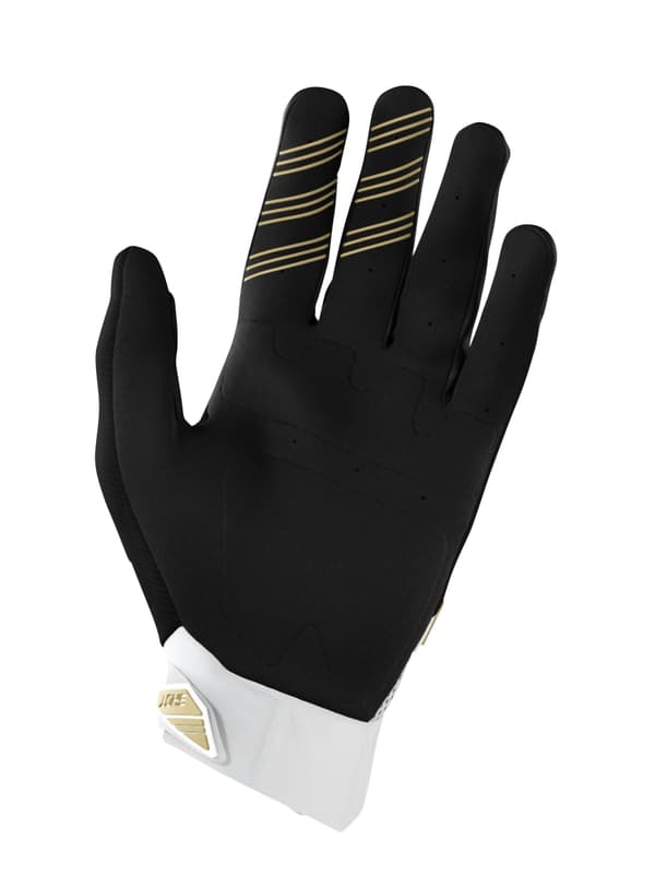 Moto Devo Gold Shot Racing Handsker Sort, Hvid og Guld Størrelse 10 L
