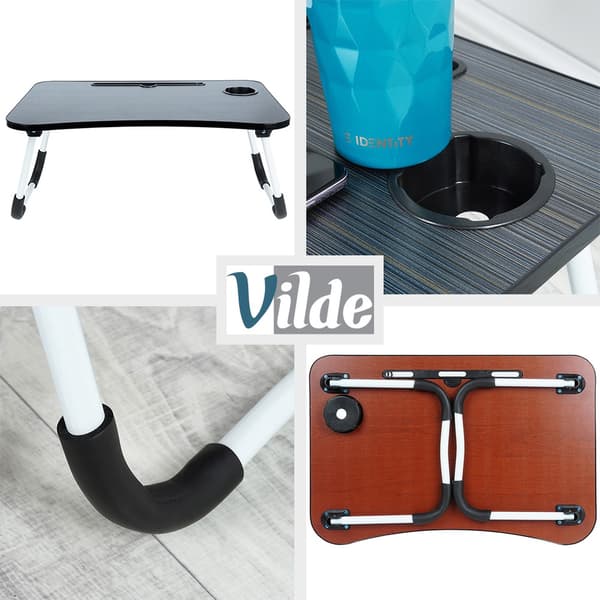 Foldbart morgenbord til laptop og tablet til seng 61,5x40x26 cm