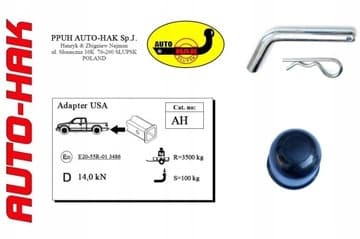 Trækkrog kugle ADAPTER USA Auto-Hak AH-1