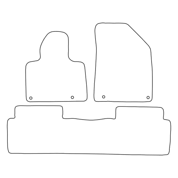 [BLM]CT007 Sort - Velourmåttesæt til Citroën C5 II (2008-2017) - Sorte detaljer