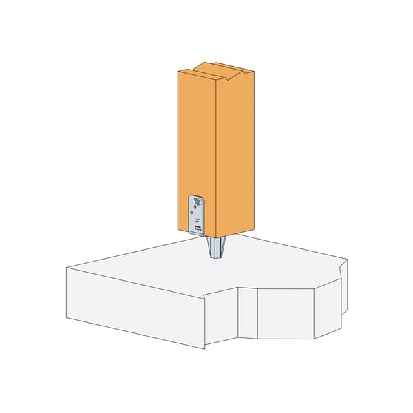PBWS70Z stolpbas 70x40x87x200x22x3mm