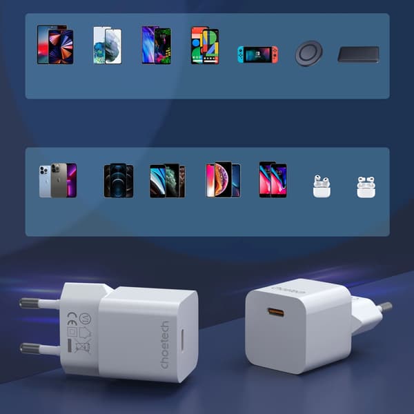 Choetech PD5010 USB-C 20W Väggladdare - Vit