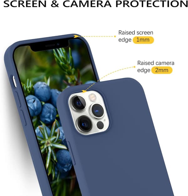 ETUI TIL APPLE IPHONE 12 PRO MAX MARINEBLÅ SILIKONE LYSETUI A2342