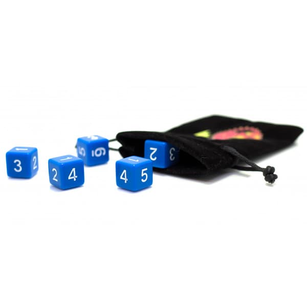 1,6 cm RPG blå sekssidede D6 terninger