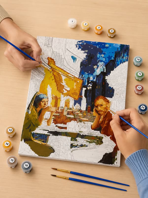 Maleri efter tal med ramme Billeder til maleri - Date with Art 40x50 cm