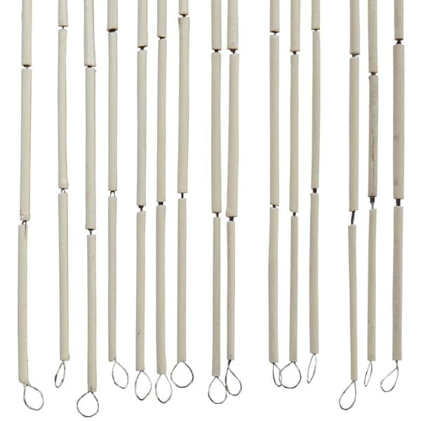 vidaXL Dörrgardin med bambutryck 100x220 cm bambu