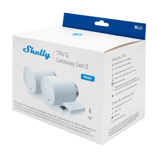Shelly BLU TRV Gateway Gen3 termostathoved 2 stk.