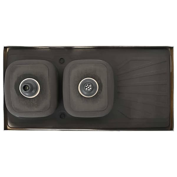 vidaXL Dubbel diskho, Silver, 1200x600x155 mm, Stål