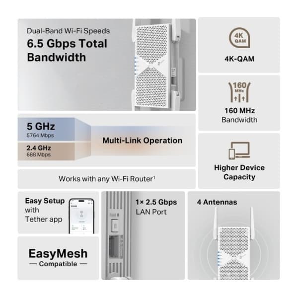 TP-LINK RE405BE WiFi-signaalinvahvistin