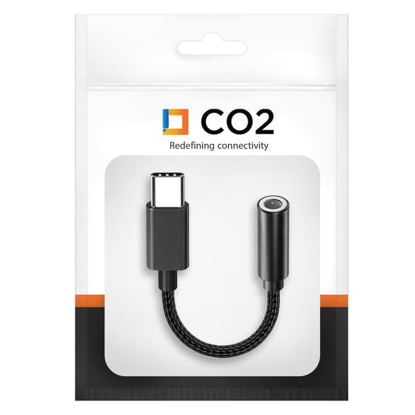 CO2 USB-C MINI JACK 3.5MM SOVITIN AUX-KAAPELI SAMSUNG APPLE DAC-MUUTTIMEN KANSSA