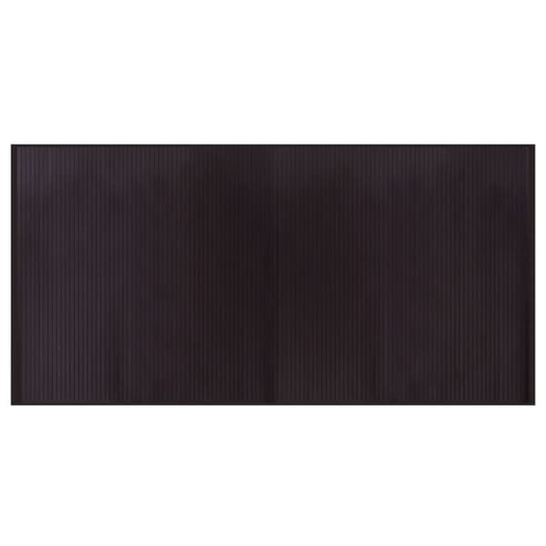 vidaXL Suorakulmainen matto, tummanruskea, 100x200 cm, bambu