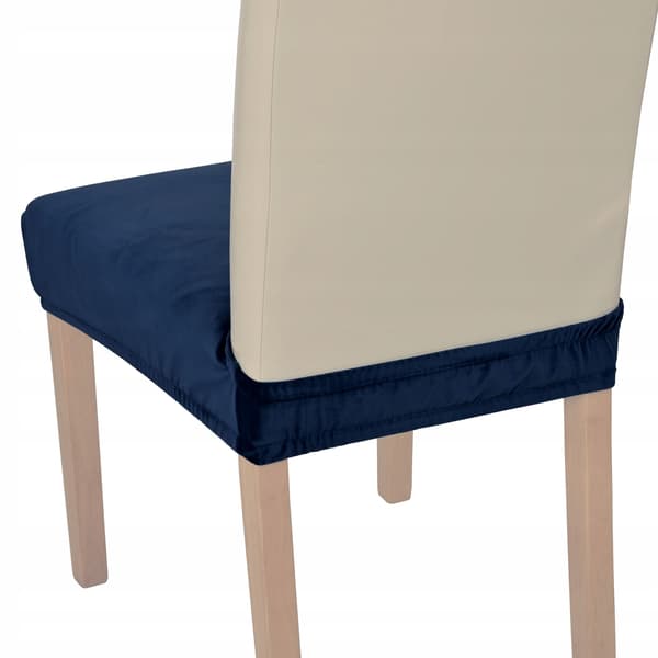 Stolsätesöverdrag hög velour TESS marinblå
