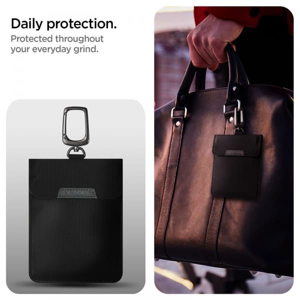 FARADAY CAGE SPIGEN-ETULE NØGLEFRI RFID-SIGNALBLOKKER SORT