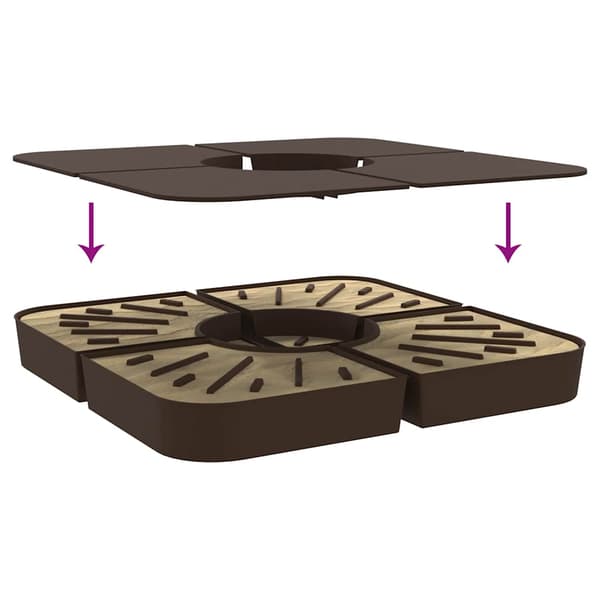 vidaXL Parasollfot, 4 delar, 100 kg, PP