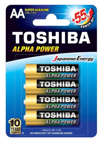 TOSHIBA Alpha Power AA-batterier, 4 stk.