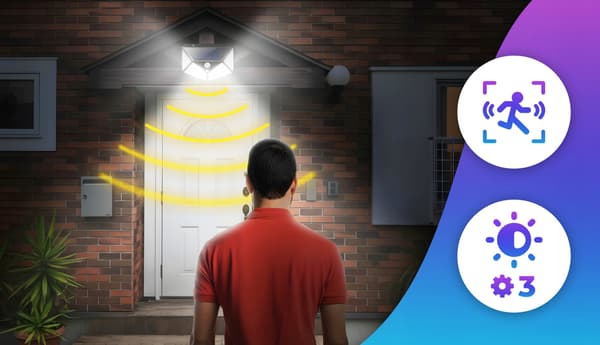 Solcellsdriven trädgårdslampa med skymningssensor, LED-gatubelysning för utomhusbruk