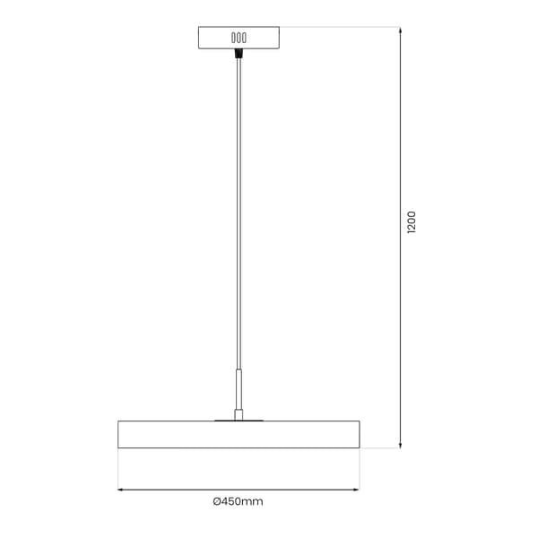 HÆNGELAMPE DISC LED SORT MILAGRO ML1065