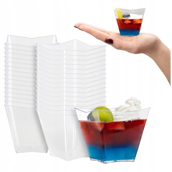 KOPPER OG BEHOLDERE TIL DESSERTER 100 ml 24 stk. STAR-kop til snacks