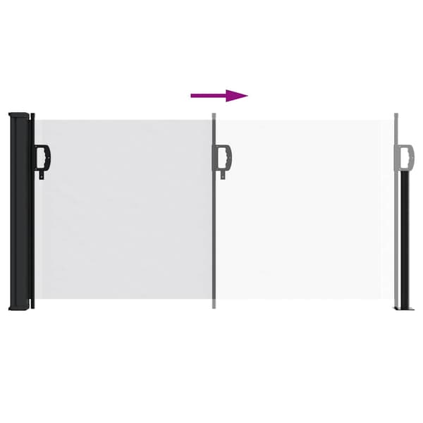 vidaXL udtrækkelig sidemarkise hvid 100x500 cm