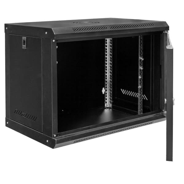 Netberg 19" 9U 450x600x400 väggmonterad rack svart