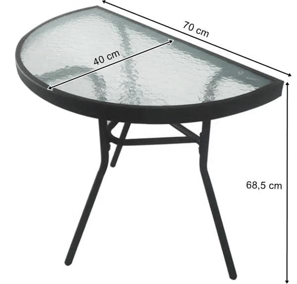 ISLAND Halvcirkelformet bord
