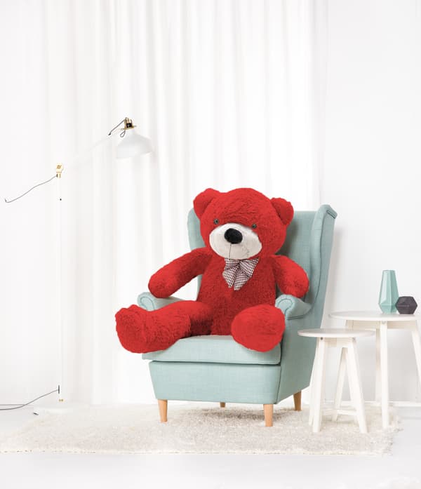 Teddy Classico 130cm - röd