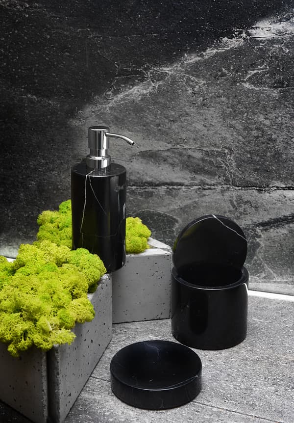 Q-BATH PREMIUM DECOR 1539 tvålpump i svart marmor