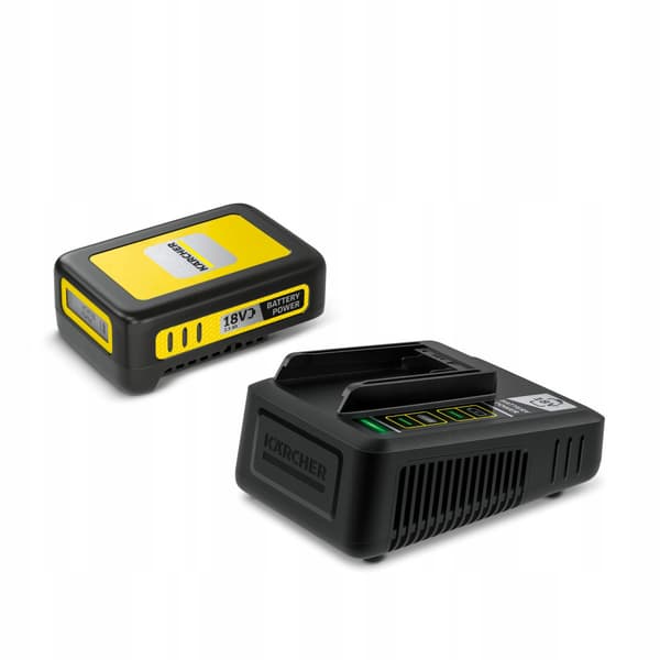 Kärcher 18V 2,5Ah oplader og batterisæt, gul