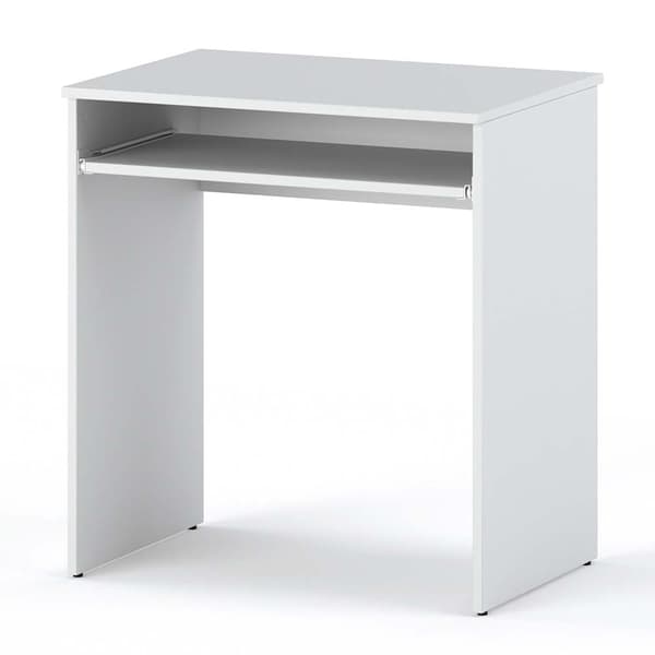 Litet vitt datorbord 68 cm 1 hyllplan spelmöbler skola